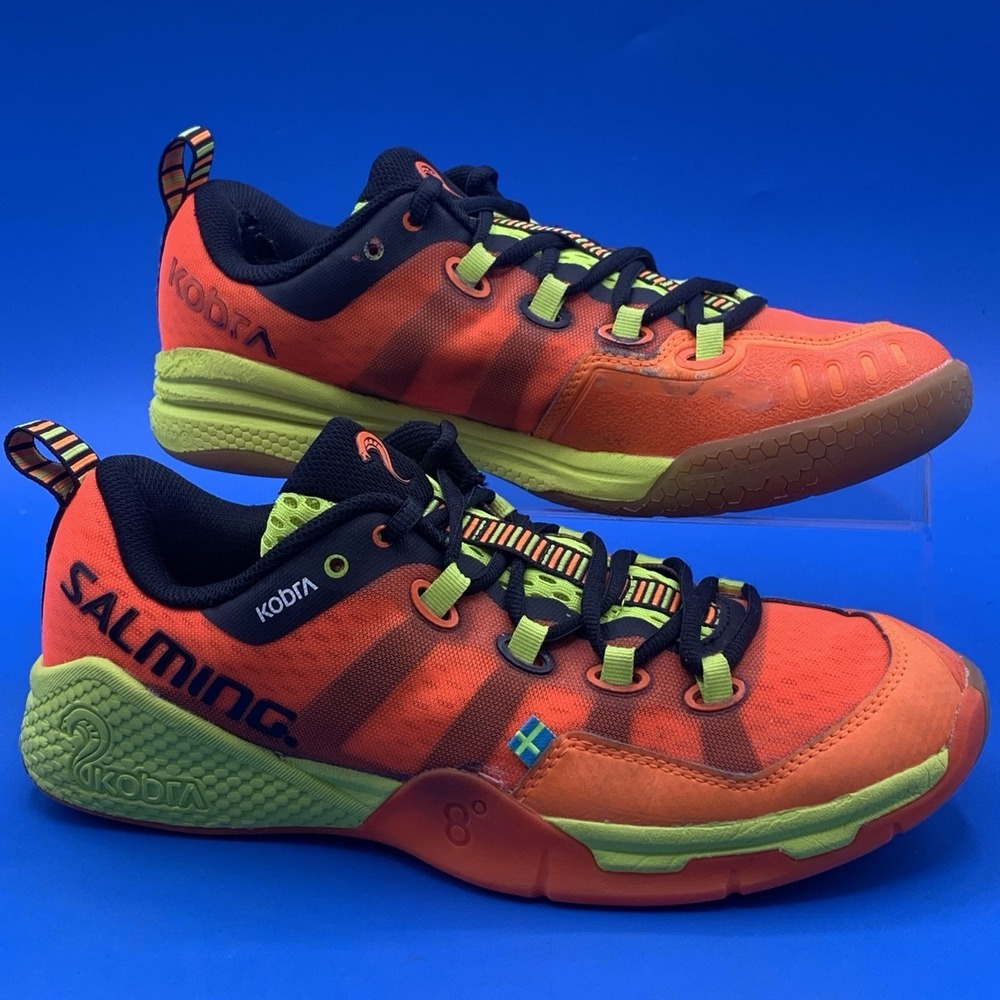 SALMING Kobra Men's Court Sneaker Shoes Magma Red/Black - Size US 8